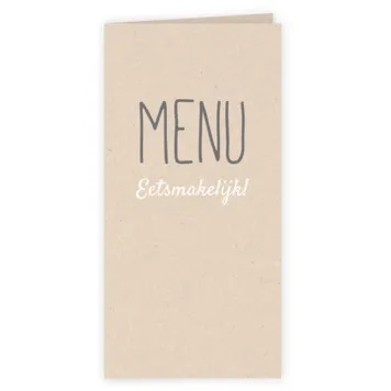 Moderne Menukaart kraft