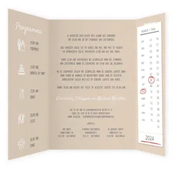 Trouwkaart kraft mapje met foto