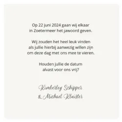 Save the date rose stippen