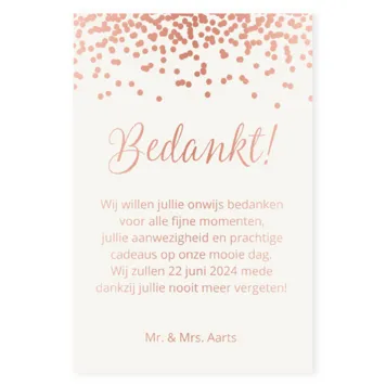 Bedankkaart stippen en foto