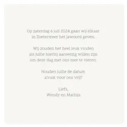 Save the date strepen