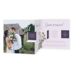 Bruiloft uitnodigingen collectie - trouwkaart LCT115