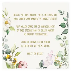 Change the date kaart bloemen