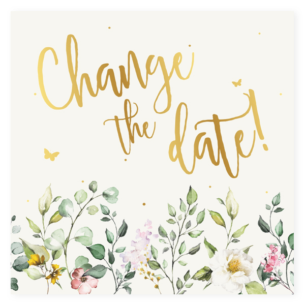 Change the date kaart bloemen