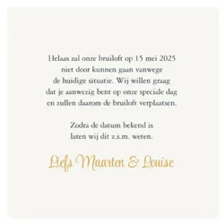 Change the date kaart stippen goud