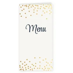 Menukaart stippen goud