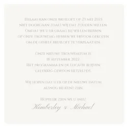 Change the date kaart klassiek met foliedruk