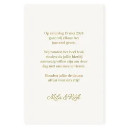 Save the date glimmend hart