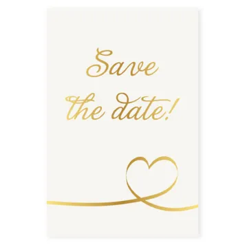 Save the date glimmend hart