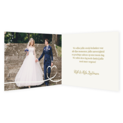 Bedankkaartjes voor jullie bruiloft - trouwkaart LCT243_bk
