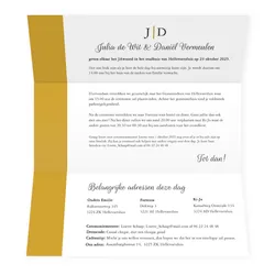 Smal mapje zwart met goud