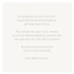 Save the date vingerafdruk