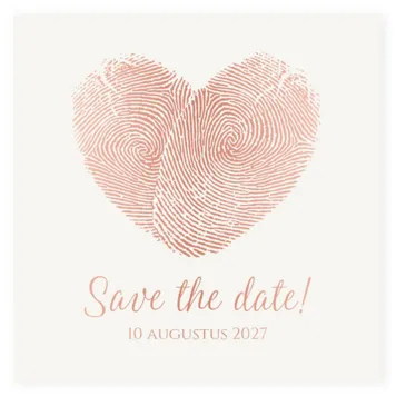 Save the date vingerafdruk