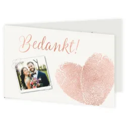 Bedankkaart vingerafdruk