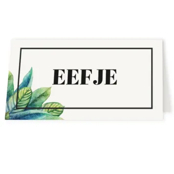 Tafelkaart botanisch bladeren