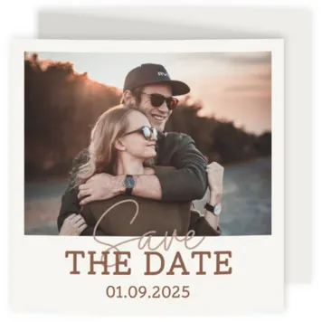 Trouwkaart foto save the date