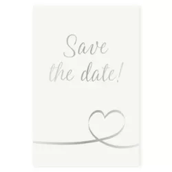 Save the date kaart glimmend hart