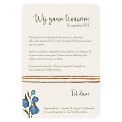 Trouwkaarten met bloemen ontwerp - trouwkaart LCT323