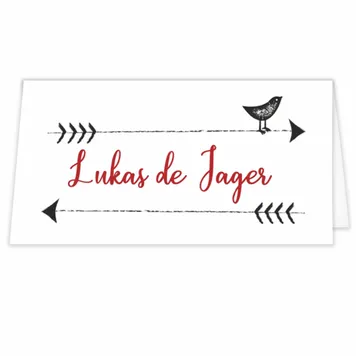 Tafelkaartje vogel