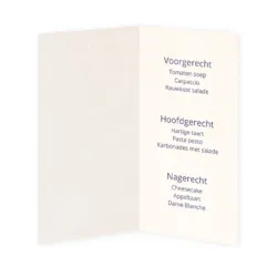 Menukaart structuurpapier