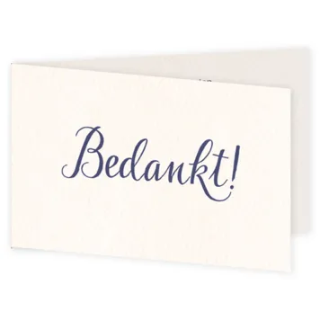 Bedankkaart structuurpapier