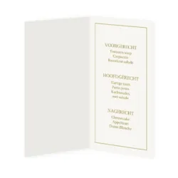 Menukaart botanisch glimmend goud