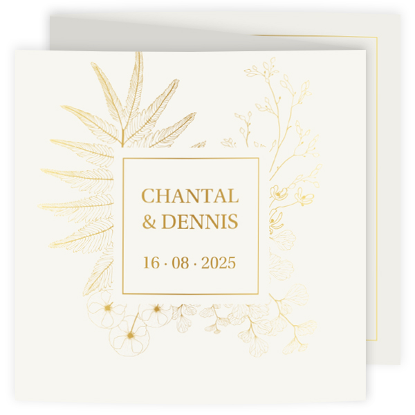 Chique klassieke trouwkaarten - trouwkaart LCT278