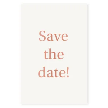 Save the date kaart rose goud