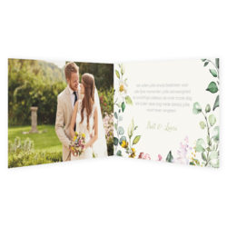 Bedankkaartjes voor jullie bruiloft - trouwkaart LCT265_bk