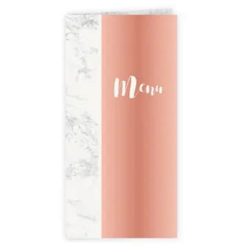Menukaart chique marmer rose