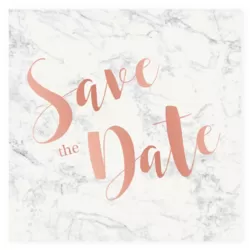 Save the date chique marmer rose