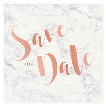 Save the date chique marmer rose