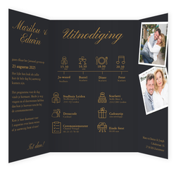 Bruiloft uitnodigingen collectie - trouwkaart LCT154