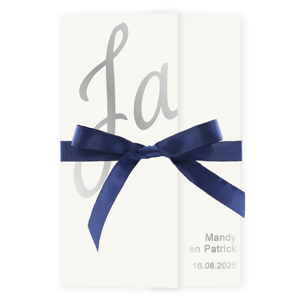 Trouwkaarten typografisch - trouwkaart LCT300