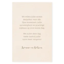 Bedankkaart kraft structuur