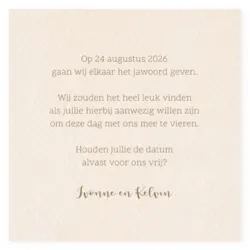 Save the date kraft structuur