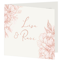 Romantische trouwkaarten - trouwkaart LCT334