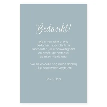 Bedankkaart blaadjes