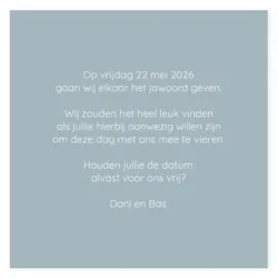 Save the date kaart blaadjes