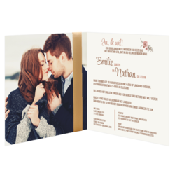 Bruiloft uitnodigingen collectie - trouwkaart LCT306