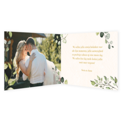 Bedankkaartjes voor jullie bruiloft - trouwkaart LCT337_bk