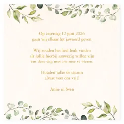 Save the date kaart bladeren