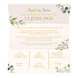 Bruiloft uitnodigingen collectie - trouwkaart LCT337