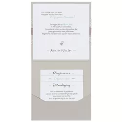 Trouwkaart Elegant met kant