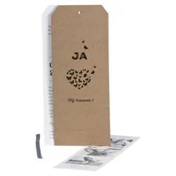Trouwkaart Filmstrip met eco kaart