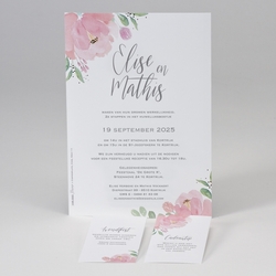 Trouwkaarten met bloemen ontwerp - trouwkaart 108022