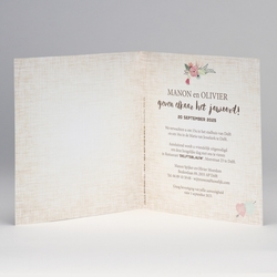 Trouwkaarten met thema Strand en reizen - trouwkaart 108024