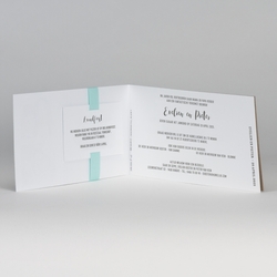 Trouwkaarten met strikjes en linten - trouwkaart 108032