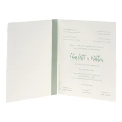 Trouwkaart Oud-Hollandse kaart met groene aquarel