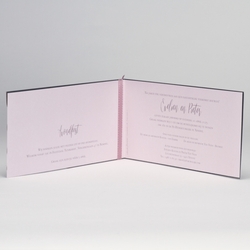 Trouwkaarten paars en roze - trouwkaart 108108